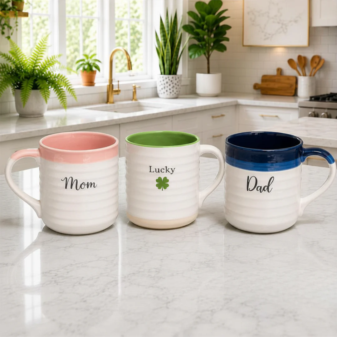 Taza de Cerámica Decorativa 10.3 x 11.8 cm | Mug para Café, Té y Bebidas Calientes 41776