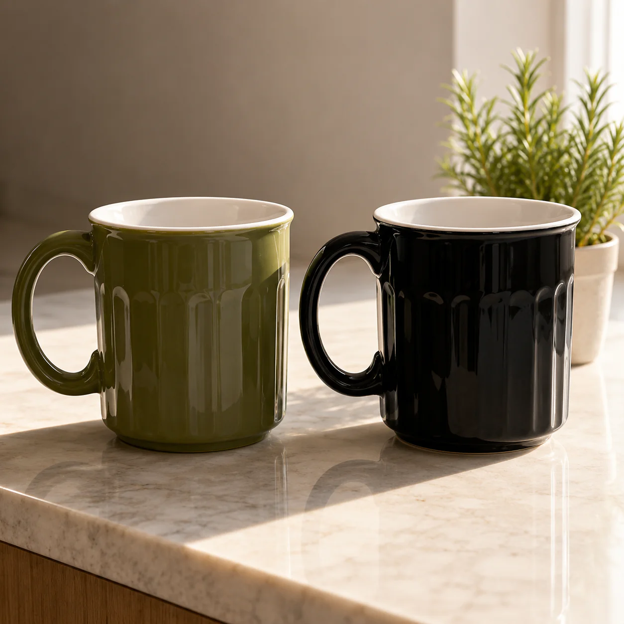 Taza de Cerámica Grande 12 x 11.5 cm | Mug para Café, Té y Bebidas Calientes 41778
