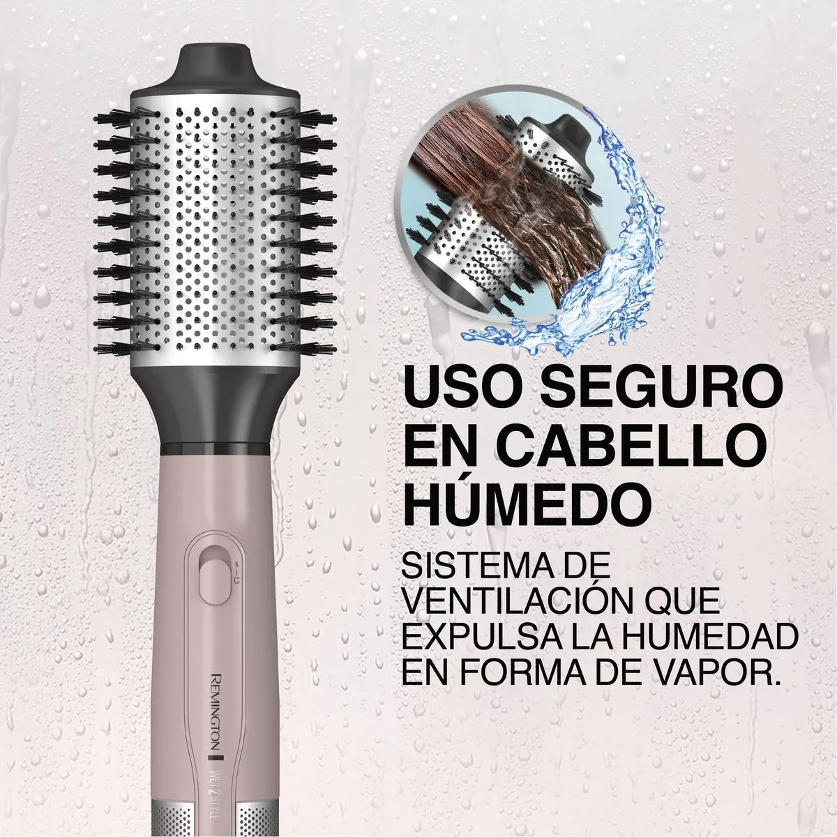 Cepillo Secador de Aire Ovalado con Barril de Cerámica y Titanio | Seca, Alisa y Da Volumen al Cabello Remington AS15A - Image 6