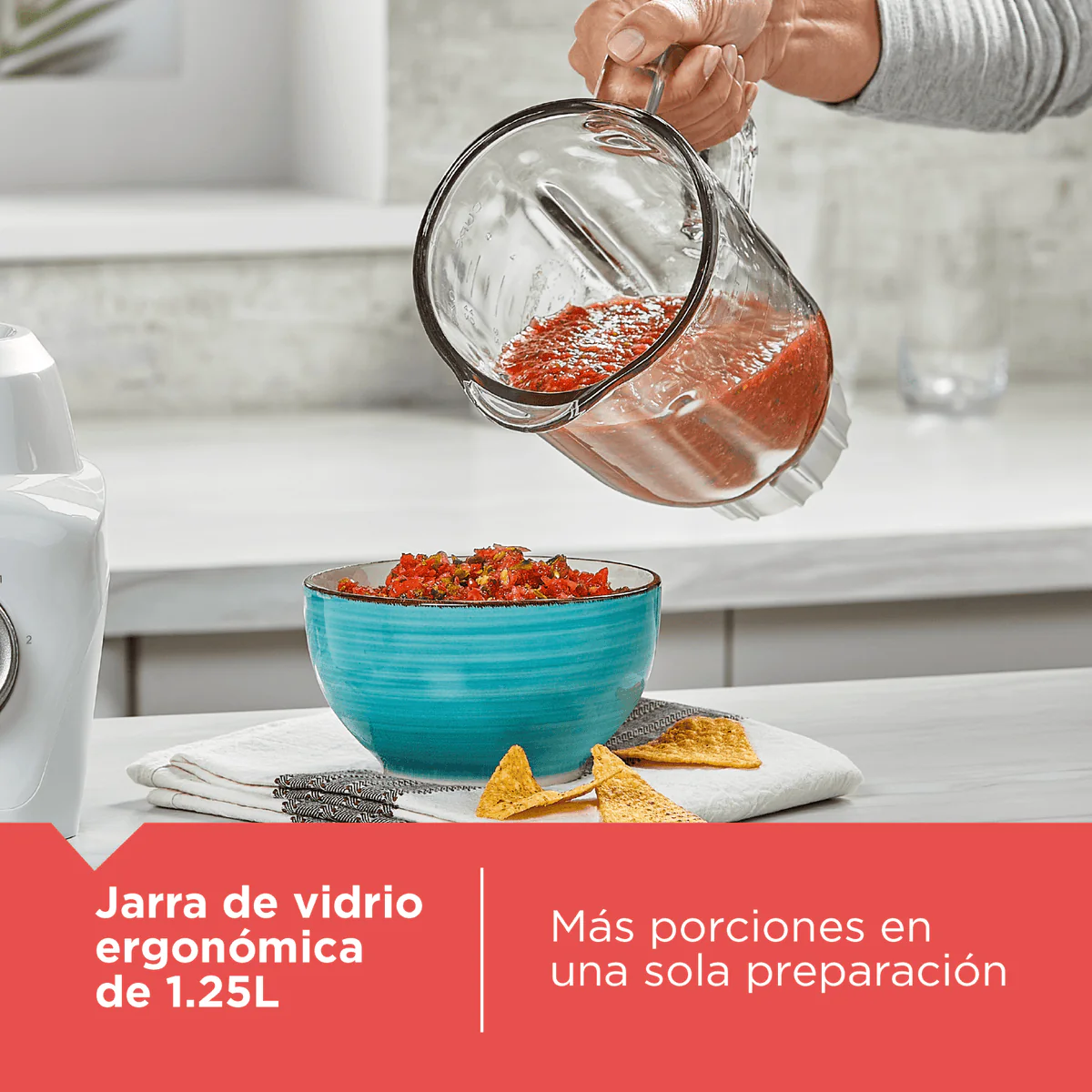 Licuadora Ice Crush Jarra de Vidrio 1.25L 700W Black and Decker BL0876-0WDLA - Image 8