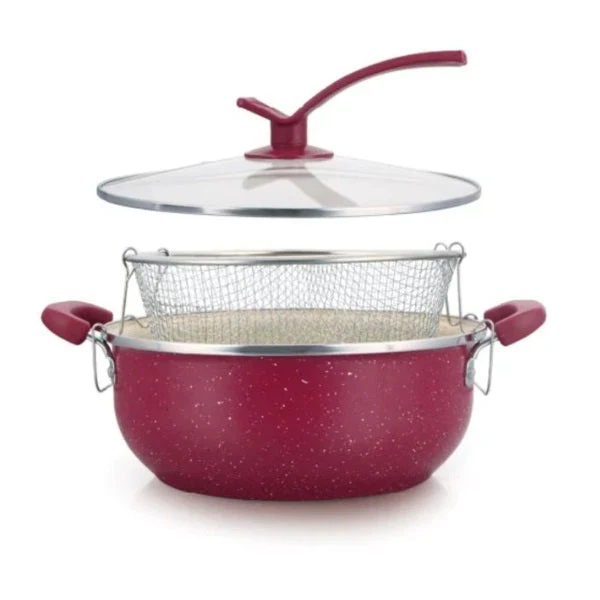 Cacerola Freidora 26cm Rojo BP-2308 - Image 2