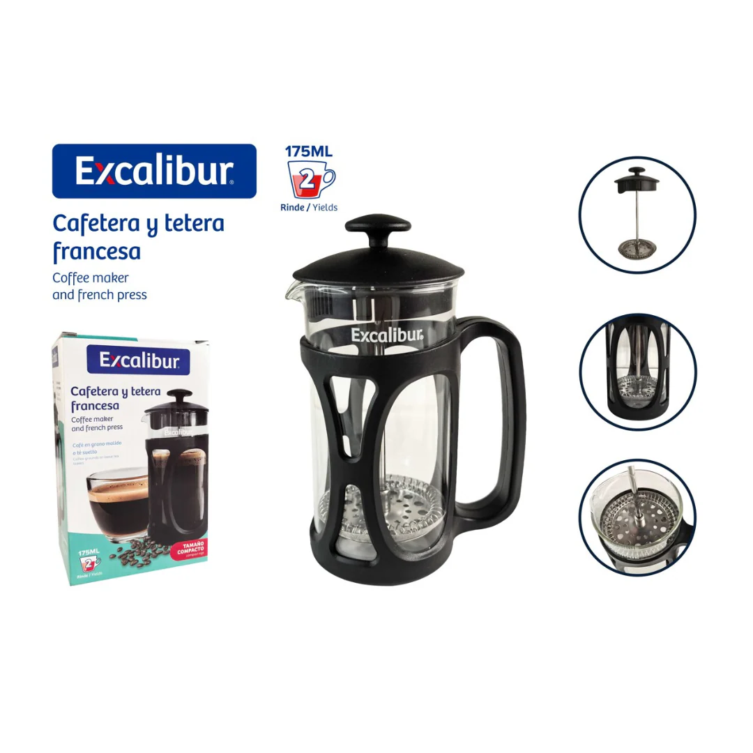 Cafetera de Prensa Francesa 175ml Excalibur EX-TPP604