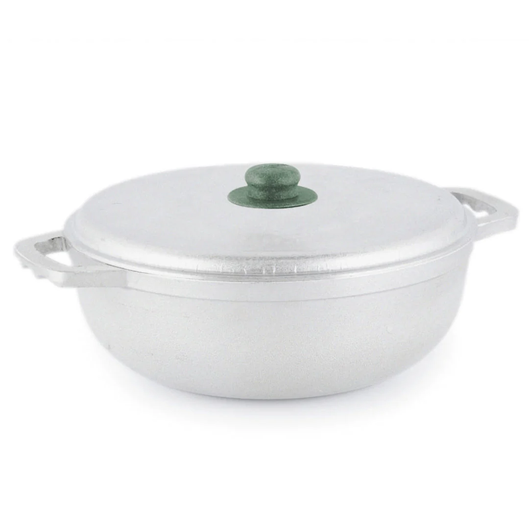 Caldero de Aluminio con Tapa de 1.5lb/22cm Universal C-97300 Paila.
