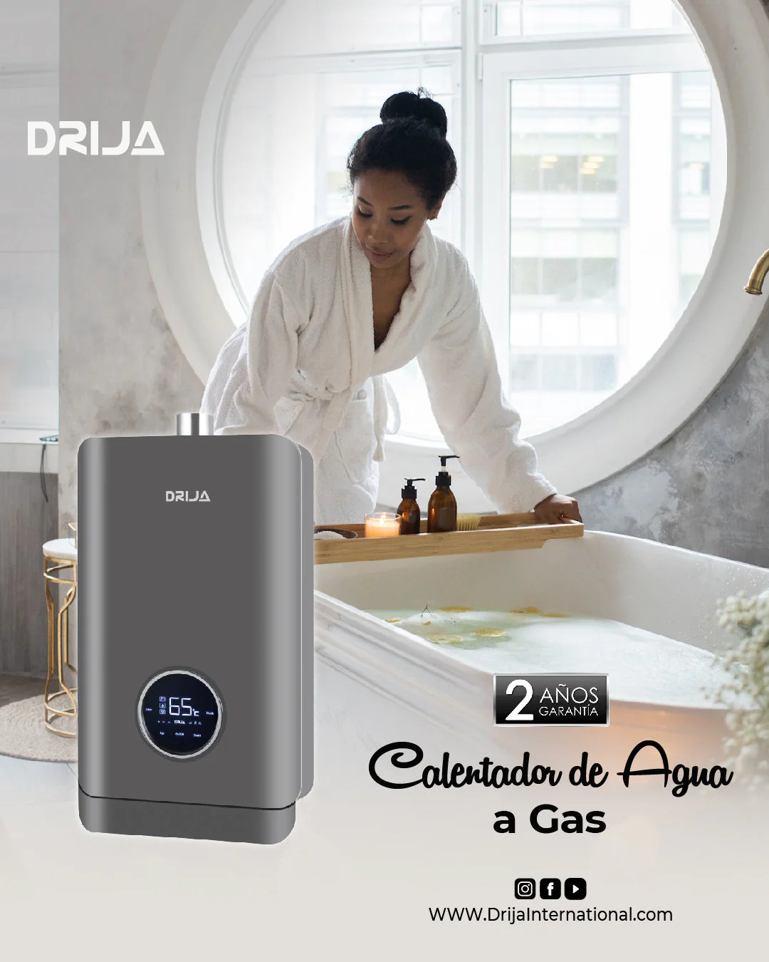 Calentador de Agua a Gas de 21 Litros Drija CLT21L - Image 3