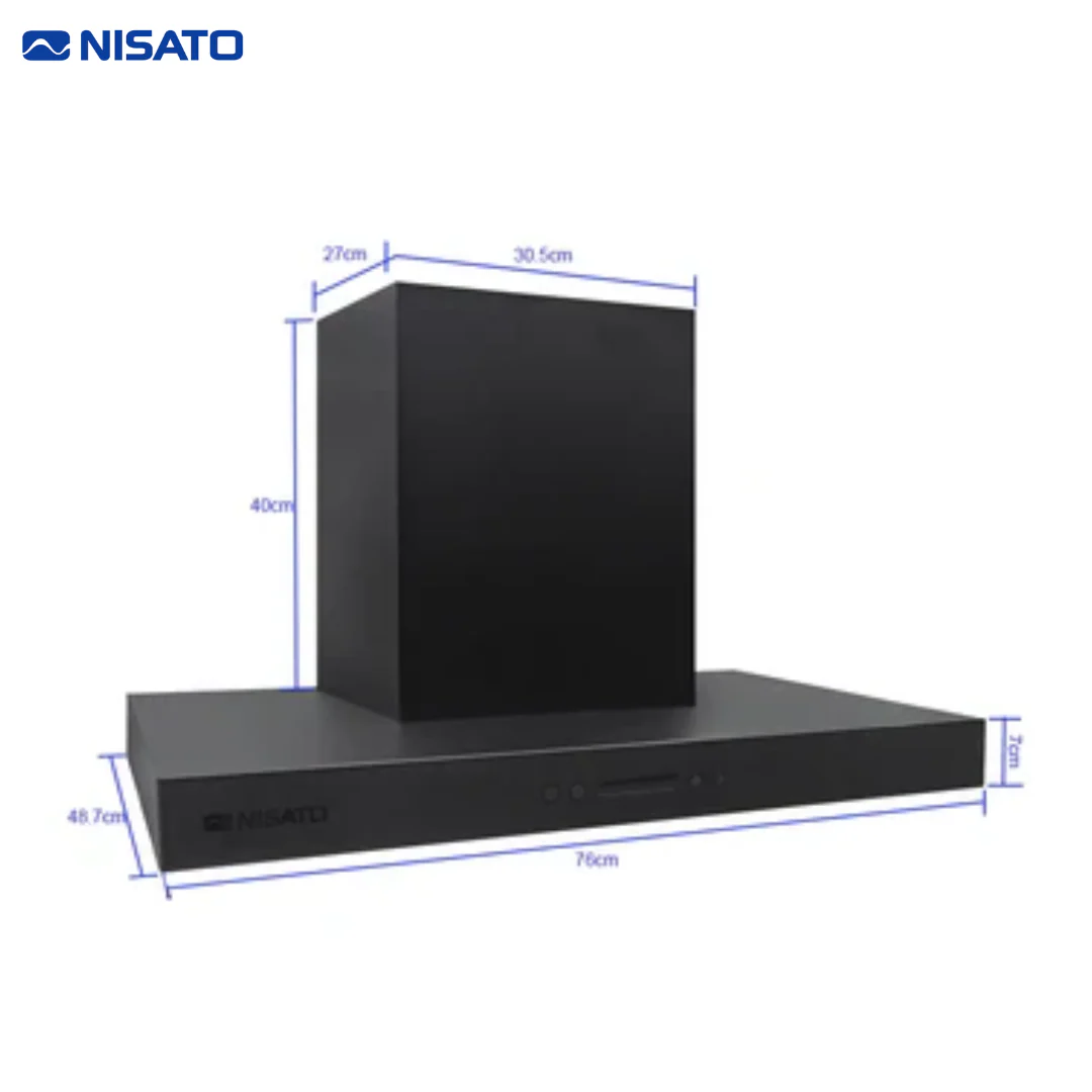 Campana Extractor de Grasa 30"/76cm 4 Velocidades con Temporizador Luz LED Nisato NHD-77PRODGNN9 - Image 3