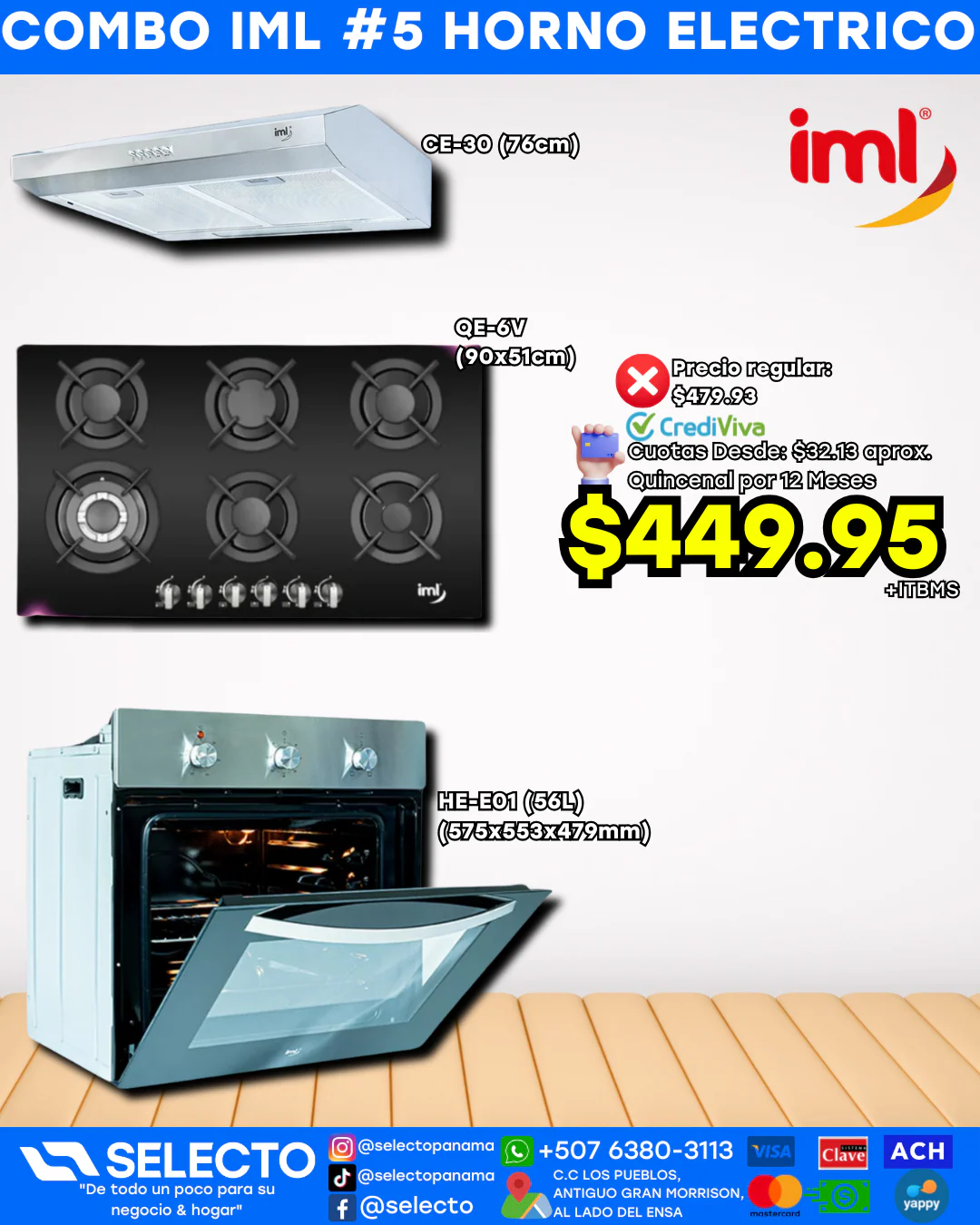 Combo IML #5 con Horno Eléctrico
