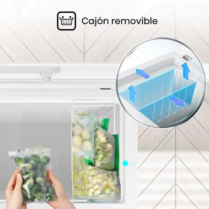Congelador Horizontal 7.0p3 My Fresh Choice Blanco Hisense FC70D6BWXE Freezer. - Image 7