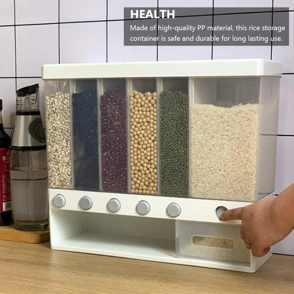 Contenedor con Dispensador para Alimentos de Granos 6 Compartimientos LHC-9651 - Image 3