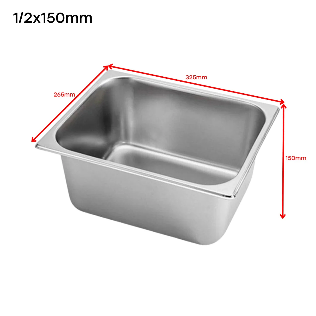 Bandeja GN Pan de Acero Inoxidable 1/2x150mm H5411