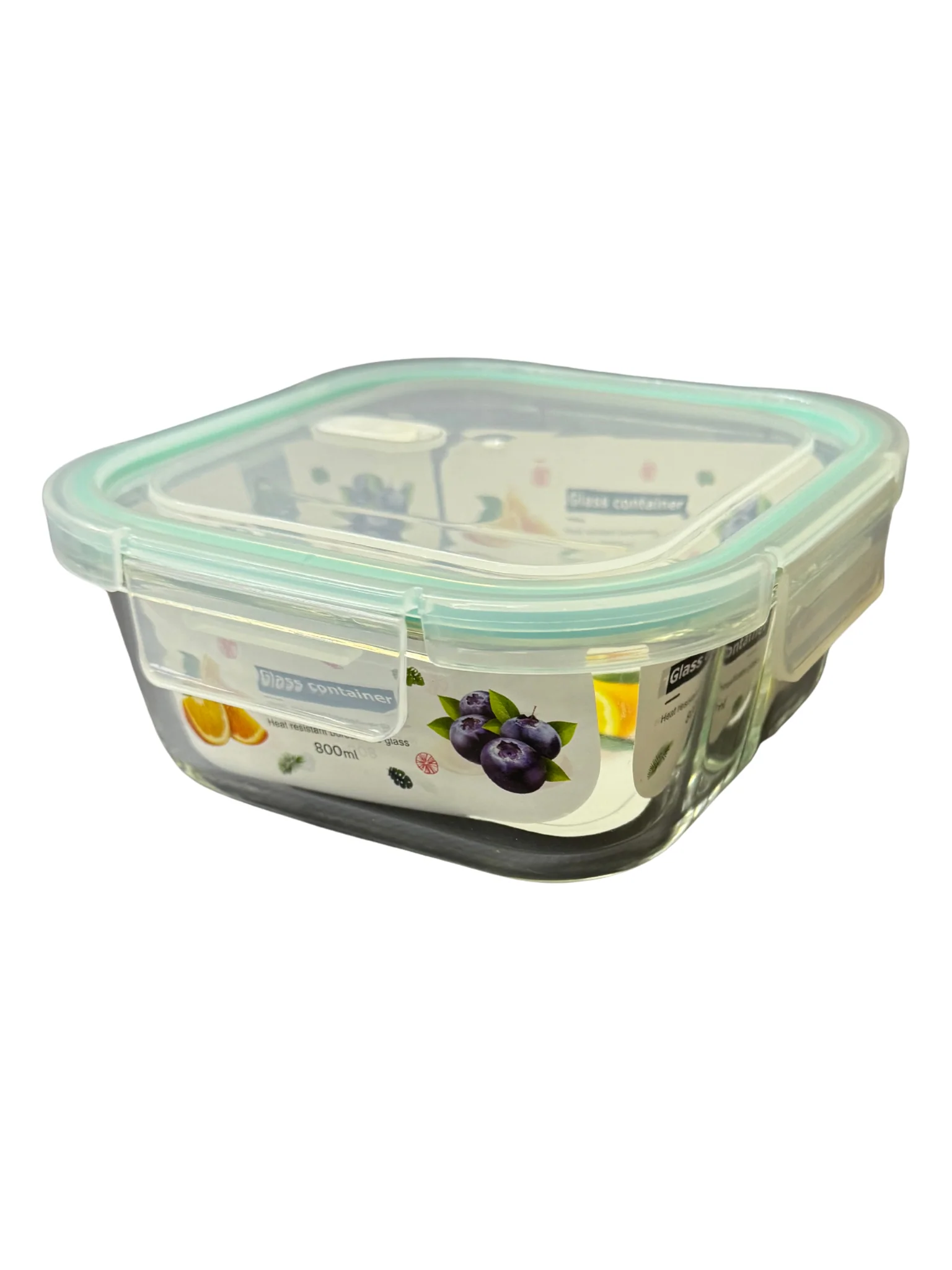 Envase de Vidrio con Tapa 800ml 16767-21-2 Lonche. Lonchera. Vasija.