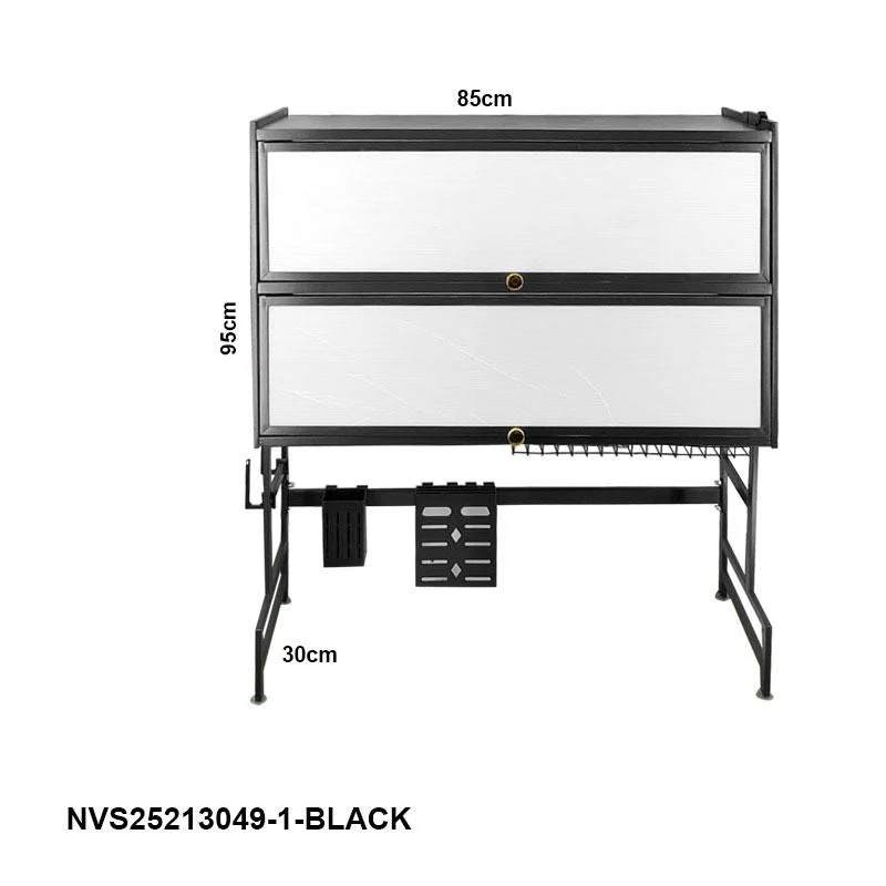 Escurridor de Platos Metal Negro 2 Gaveteros NVS25213049-1-BLACK - Image 2