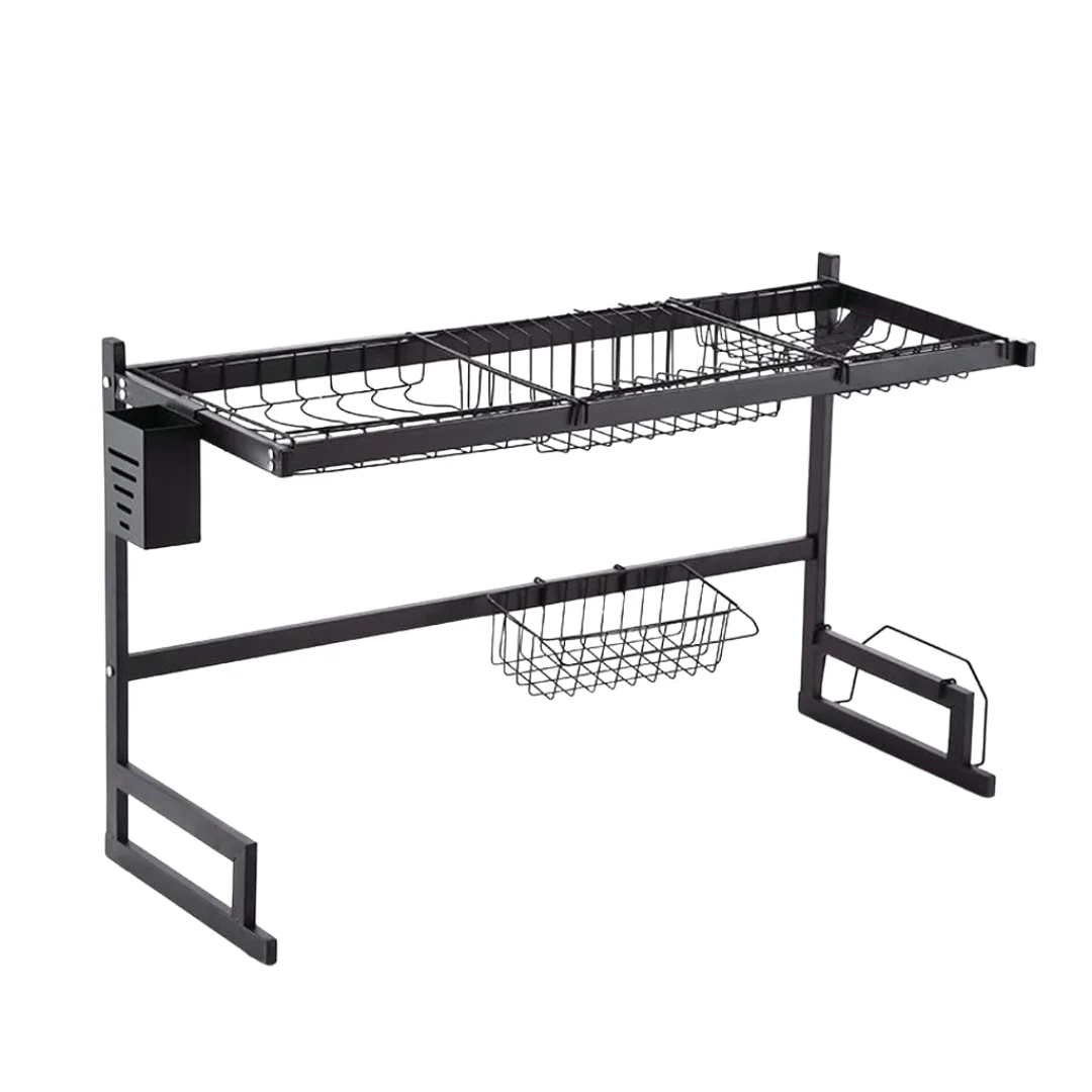 Escurridor de Platos Metal Negro 32x50x84cm KC-30695