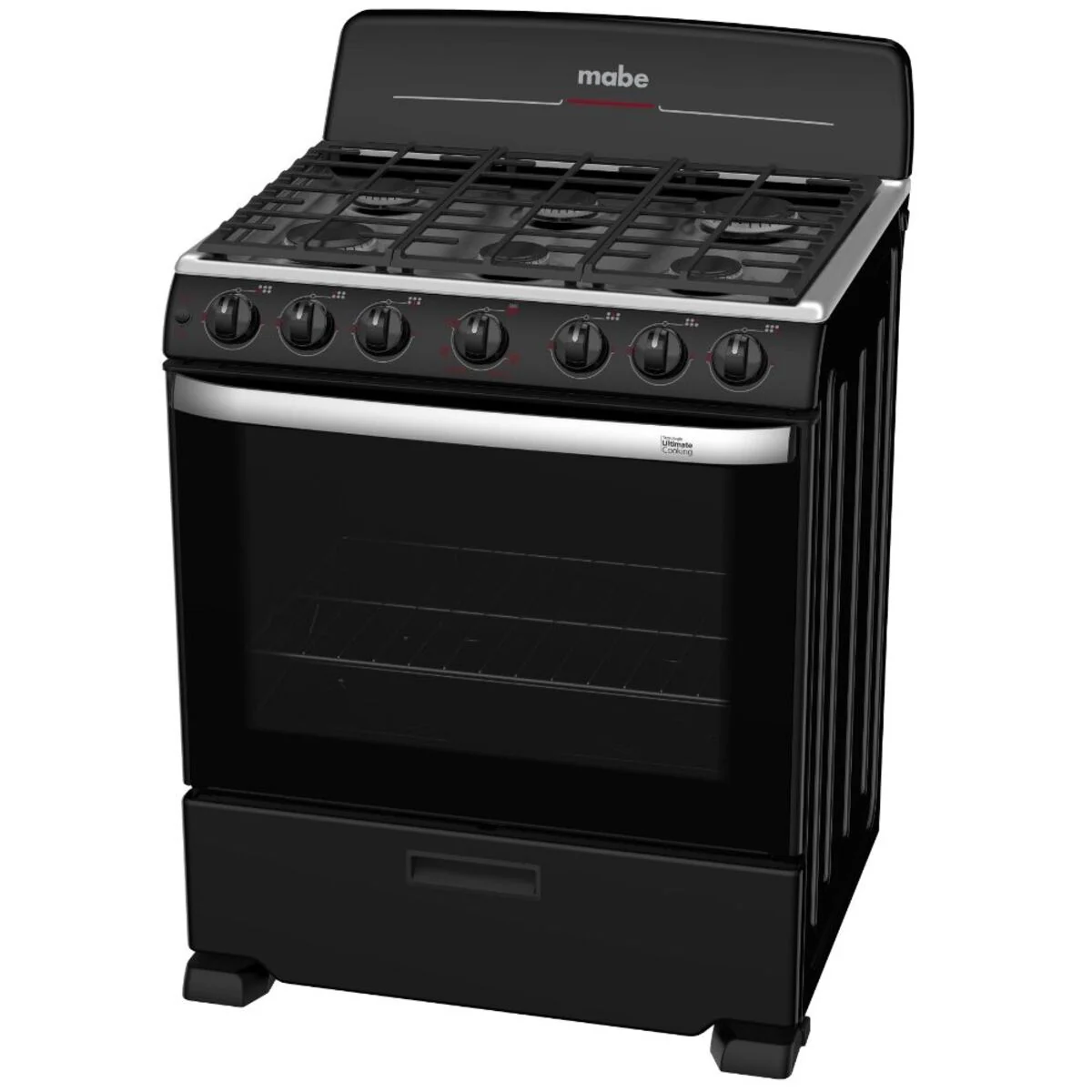 Estufa con Horno 30" 6 Quemadores a Gas en Negro Mabe EM7651BFIN0 - Image 3