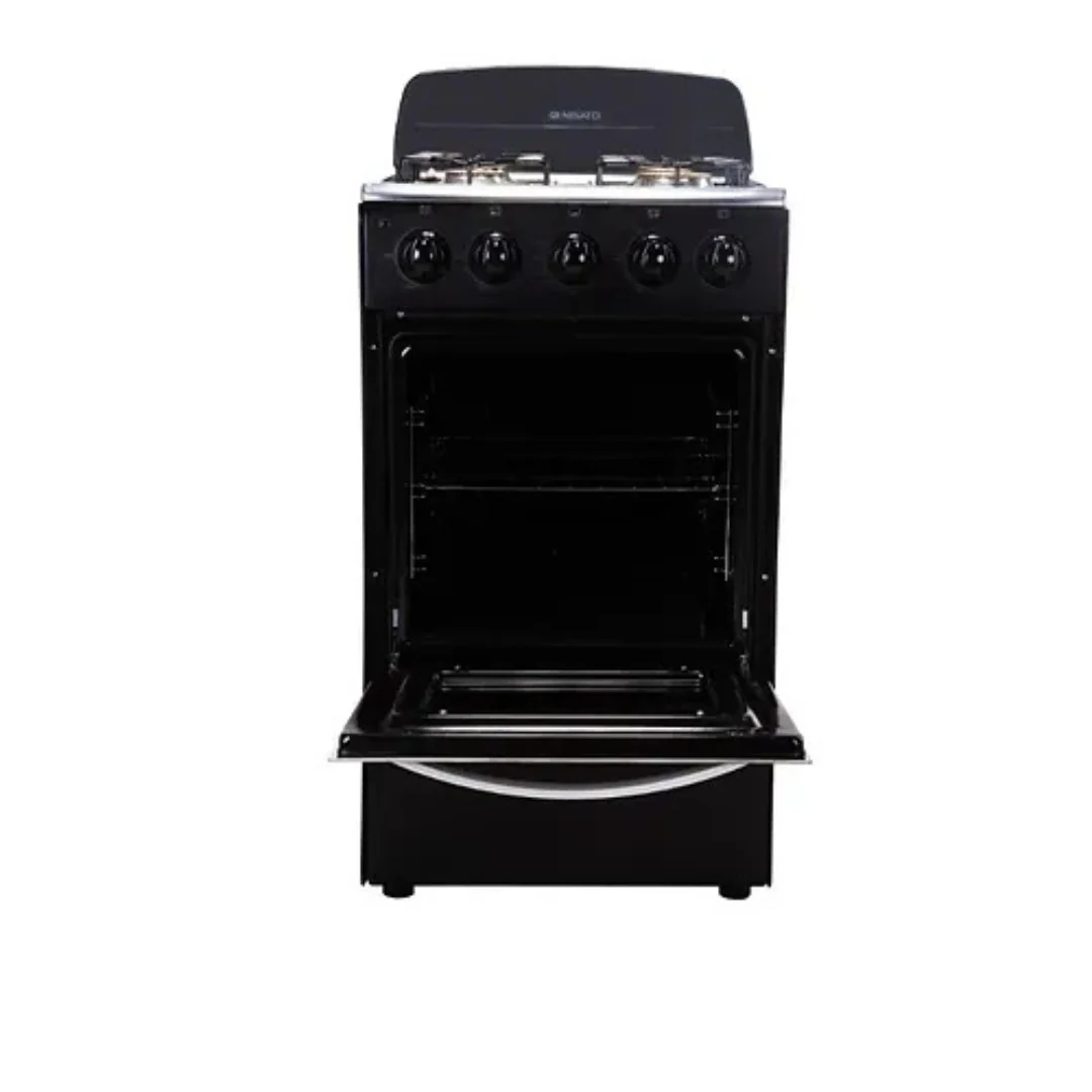 Estufa con Horno de 20" 4 Quemadores Parrillas de Hierro Fundido Negro Nisato NE-2024TVLEPHF (D) - Image 2