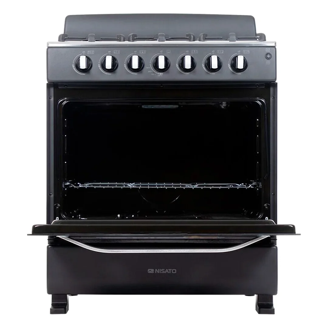 Estufa con Horno 30" 6 Quemadores a Gas Negro Nisato NE-3035RELAF (D) - Image 3