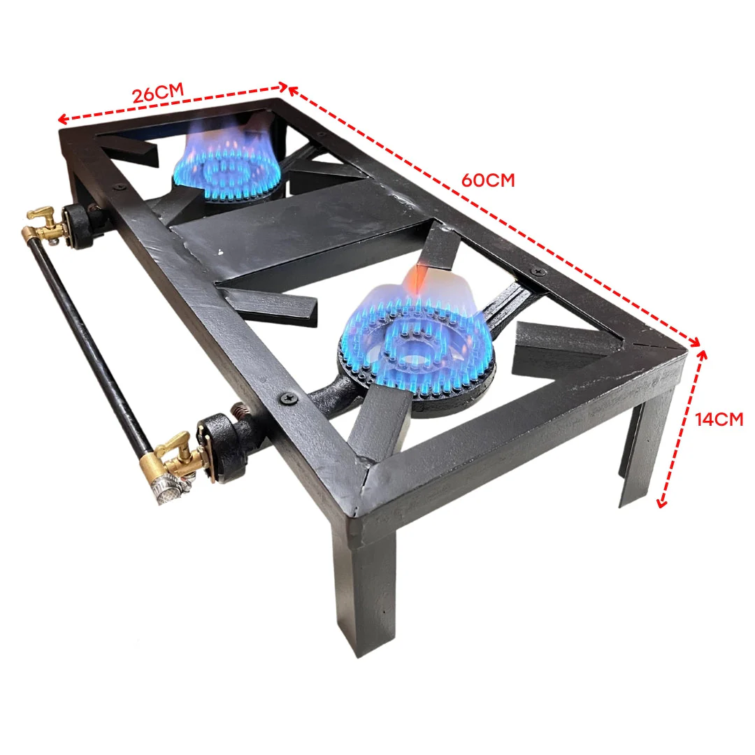 Estufa de Hierro con Espacio de 2 Quemadores SGB-02 Larga