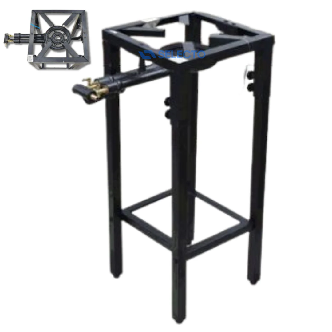Estufa de Hierro Industrial con Patas 1 Quemadores de 2 Llaves STB-10-9-2R
