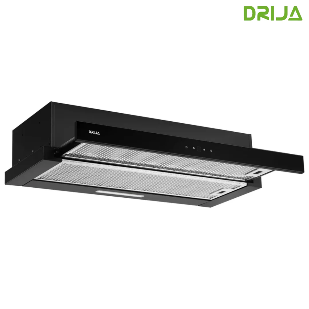 Extractor de Grasa Empotrable Negro Retractil Touch 60 Black Drija