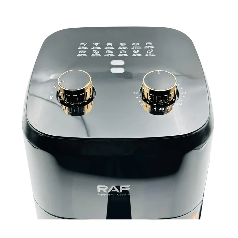 Freidora De Aire 3L 1300W 110V 60Hz Control De Perilla Antiadherente 360° Multipropósito Aceite 80% Air Frier R.95237B-110 - Image 2