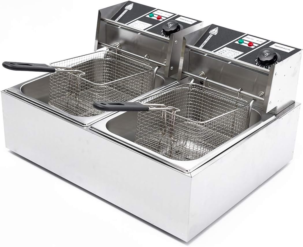 Freidora Eléctrica  de 10+10 Litros Royal RFEA2000SL - Image 2