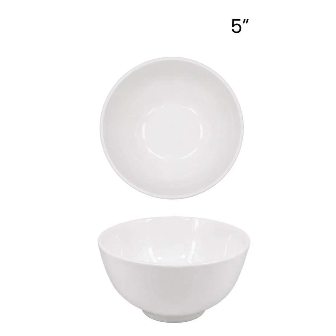 Plato Bowl Hondo de Cerámica Blanco 5" FSK11143