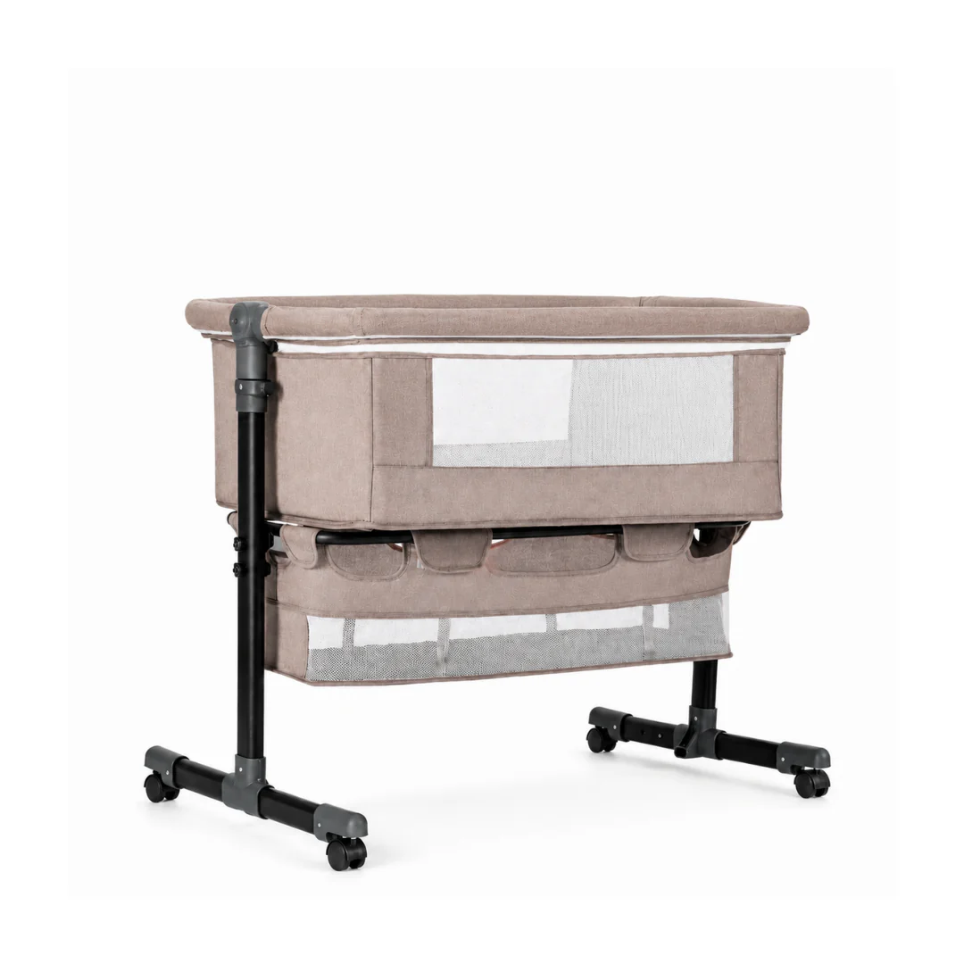 Cuna Colecho Para Bebé Multifuncional Con Ruedas. Cuna Moisés Ajustable En Altura Con Balanceo Y Antirreflujo. Cama Auxiliar Para Dormitorio. Color Beige FSK9972 - Image 2
