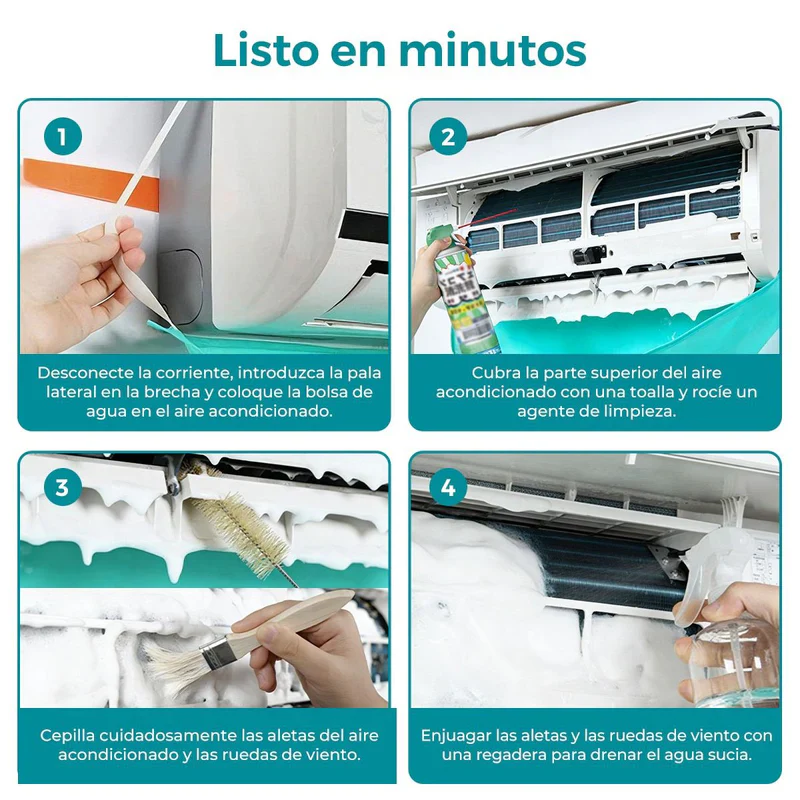 Funda Kit De Mantenimiento Para Lavar Aire Acondicionado De Pared. (Set De 7 Pcs) TS190 - Image 4