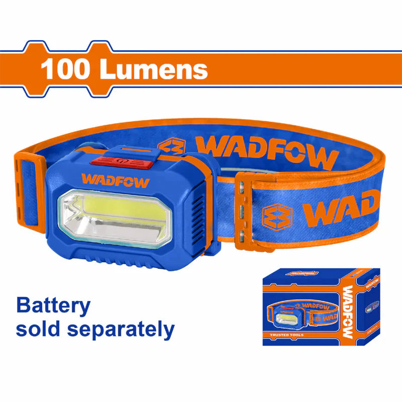 Lámpara Frontal Para Cabeza 100 Lm. Distancia De Luz: 91M. Usa Batería Impermeable. Batería Por Separado (1X 3AAA) Linterna. WHLL3AAA5