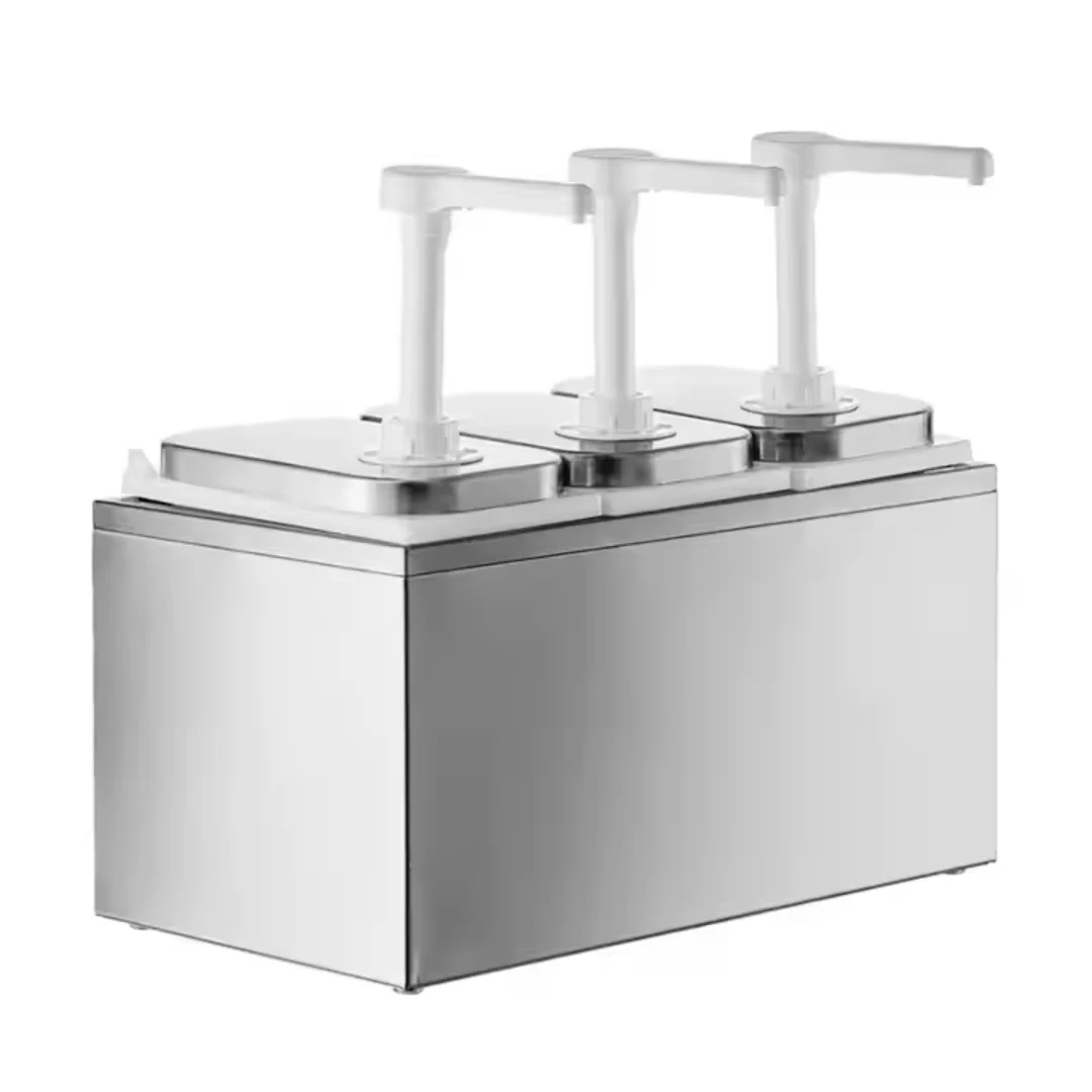 Dispensador de Salsa en Acero Inoxidable 3L+3L+3L 606303