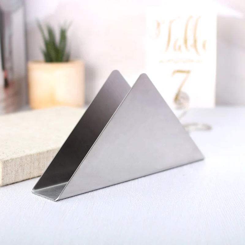 Servilletero Triangular de Acero Inoxidable 140x75mm – Porta Servilletas para Mesa 94002 - Image 3