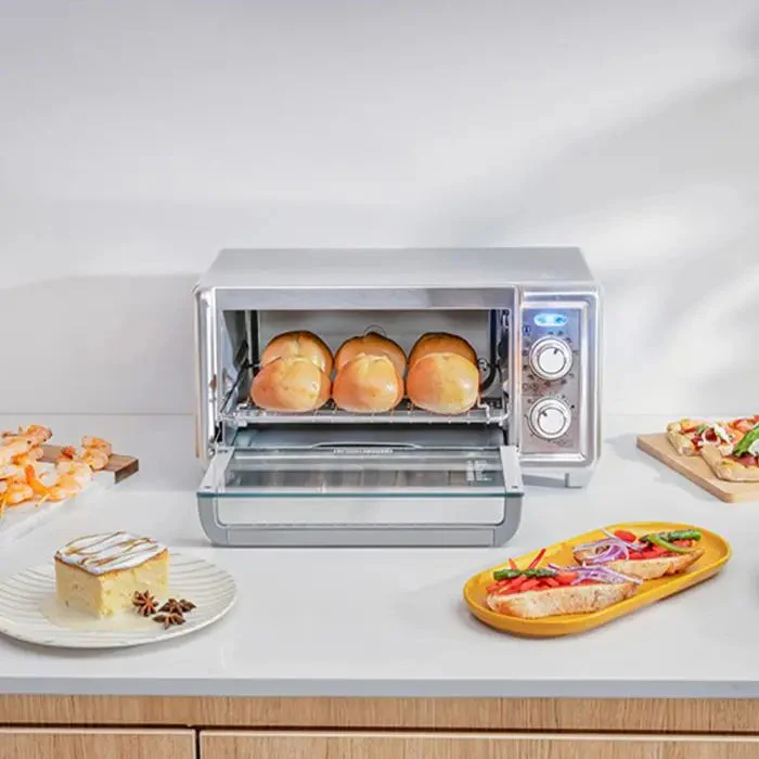 Horno Tostador Freidora de Aiere 1150W Capacidad para 4 Rebanadas Black and Decker TO4125-0SDLA Tostahorno. - Image 4