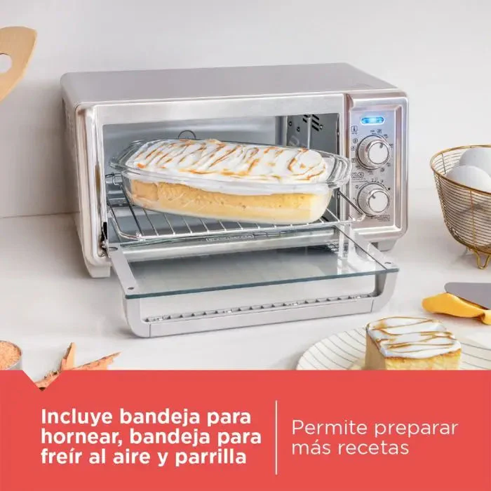 Horno Tostador Freidora de Aiere 1150W Capacidad para 4 Rebanadas Black and Decker TO4125-0SDLA Tostahorno. - Image 6