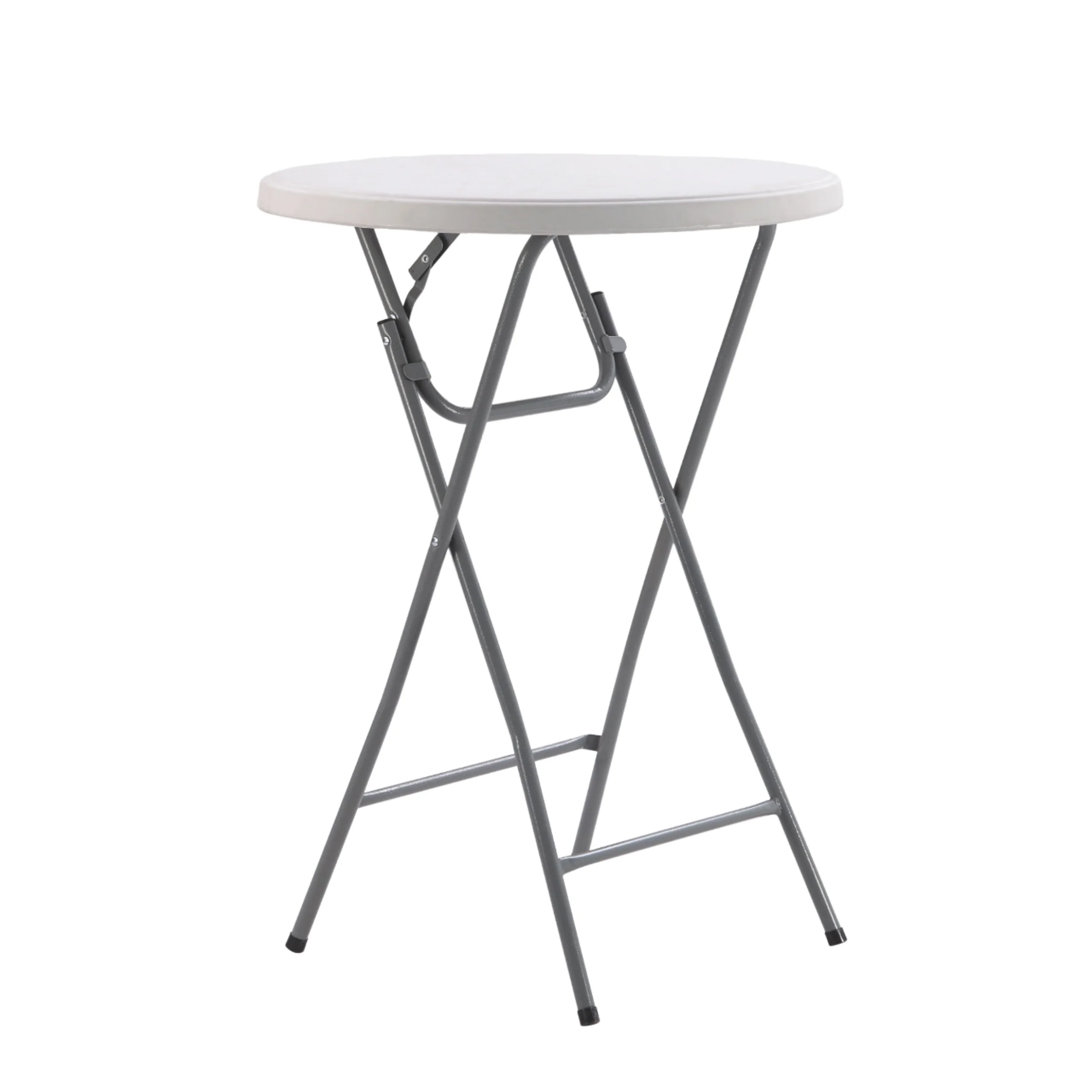 Mesa Plegable Alta Redonda Plástica 110x80 cm | Mesa Tipo Cóctel para Eventos, Fiestas y Catering HS-X81