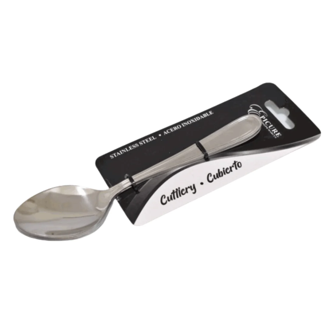 Set de 3 Cucharas de Acero Inoxidable 19cm EP-DS-L6135 | Cucharas para Mesa y Uso Diario