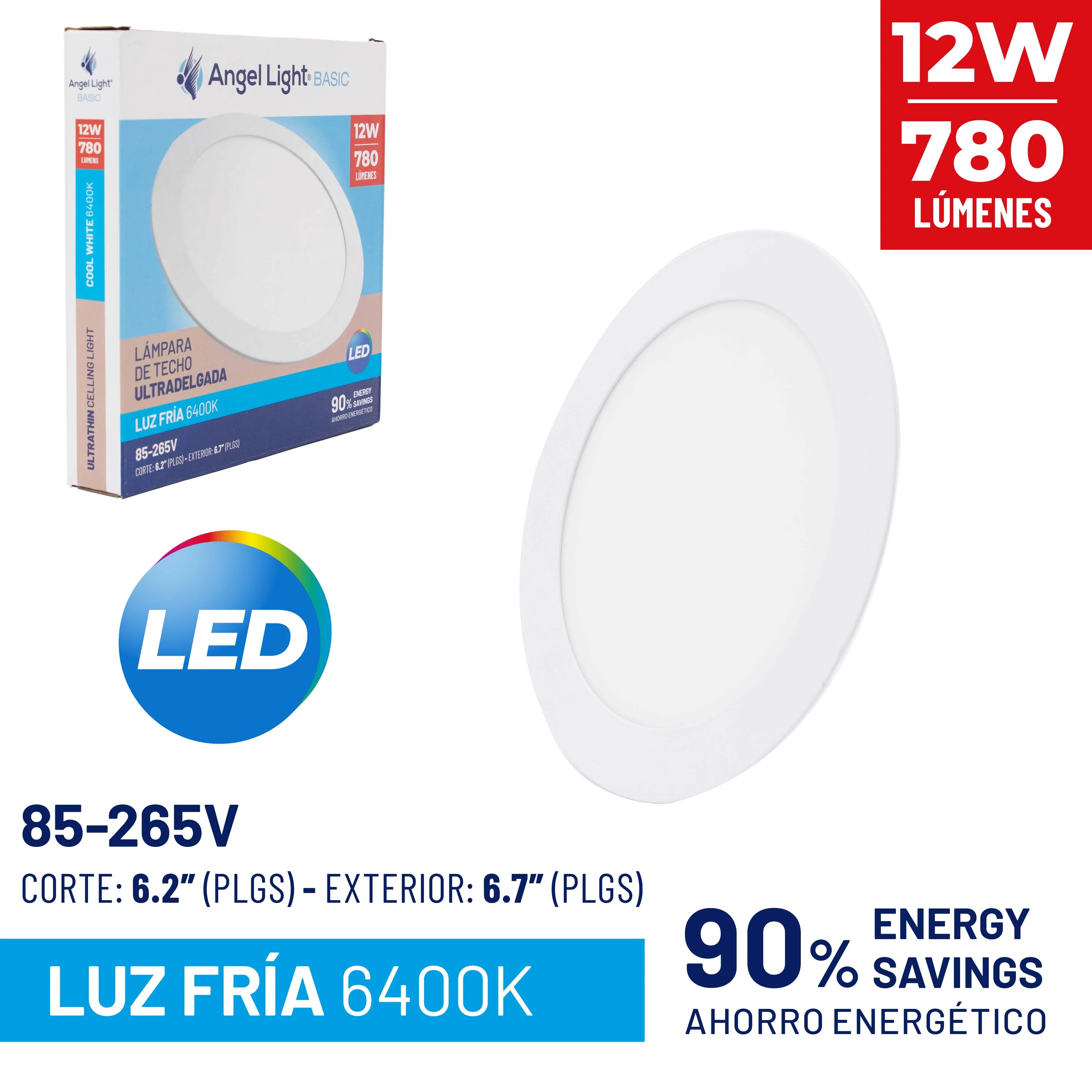 Lámpara LED de Empotrar Redonda 12W Angel Light ALB-PB001-12W