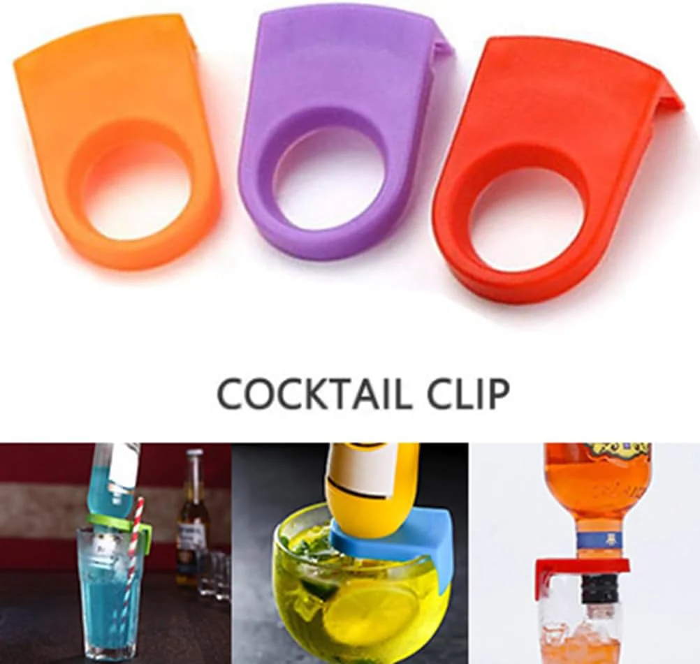 Clip para Cocktail Soporte para Botellas de Cerveza Plástico 5 Colores Disponibles 4.3 Diámetro - Image 7