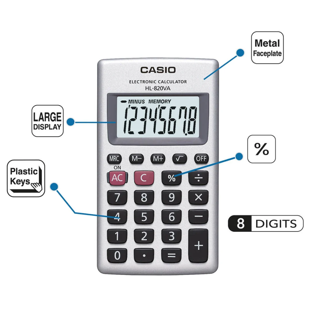 Mini Calculadora Casio HL-820VA - Image 2