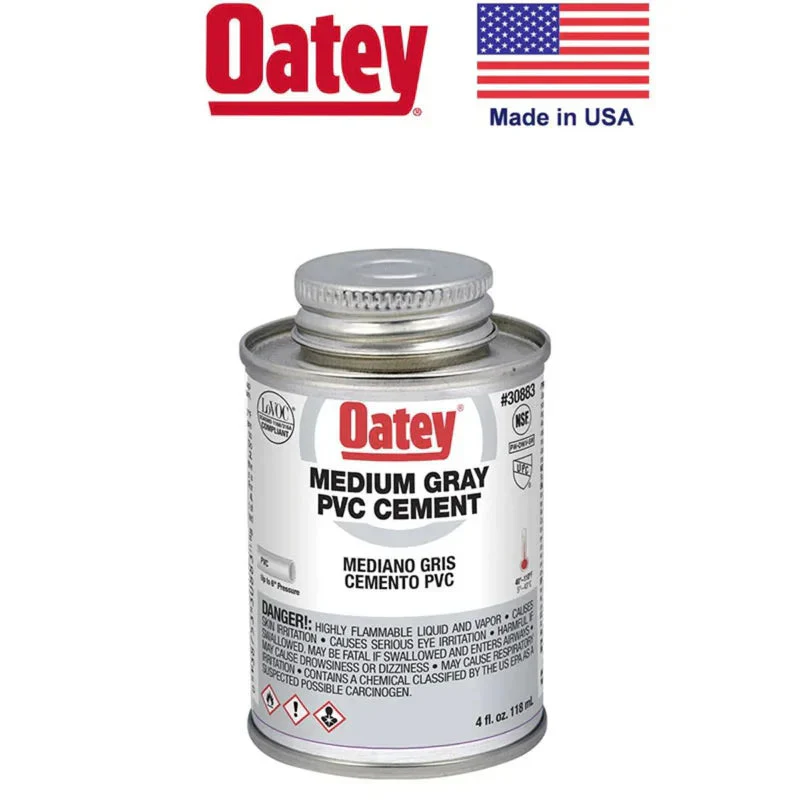 Pegamento Goma PVC Gris 1/4 Pinta Oatey 30883