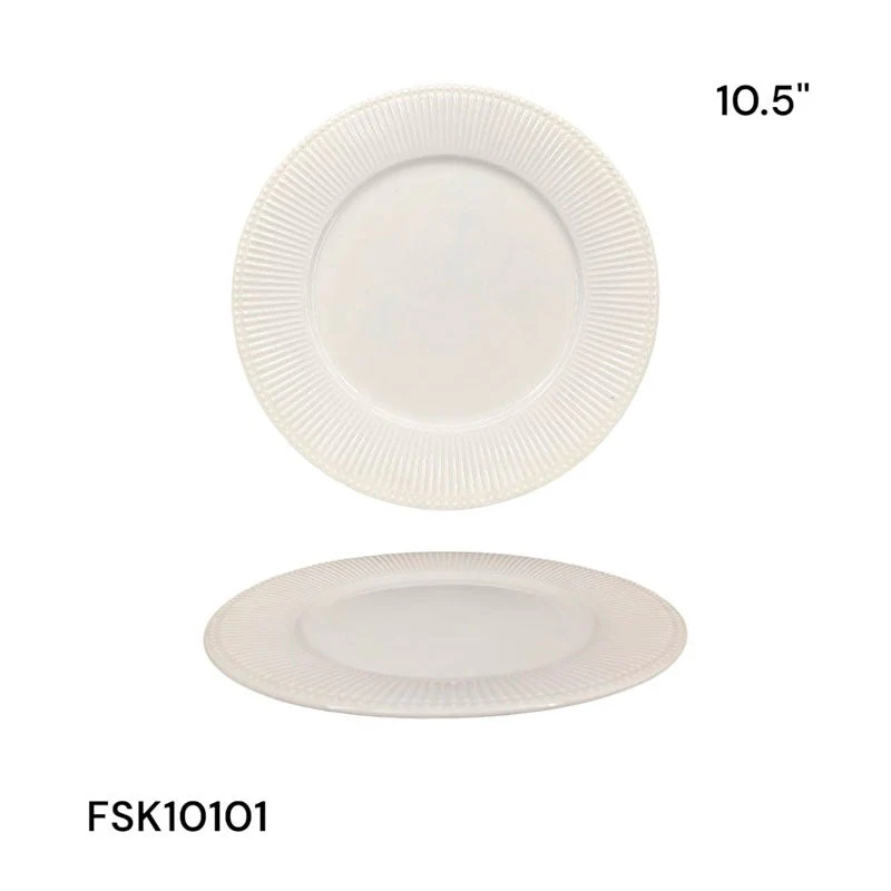 Plato Redondo de Cerámica Blanca 10.5" FSK10101