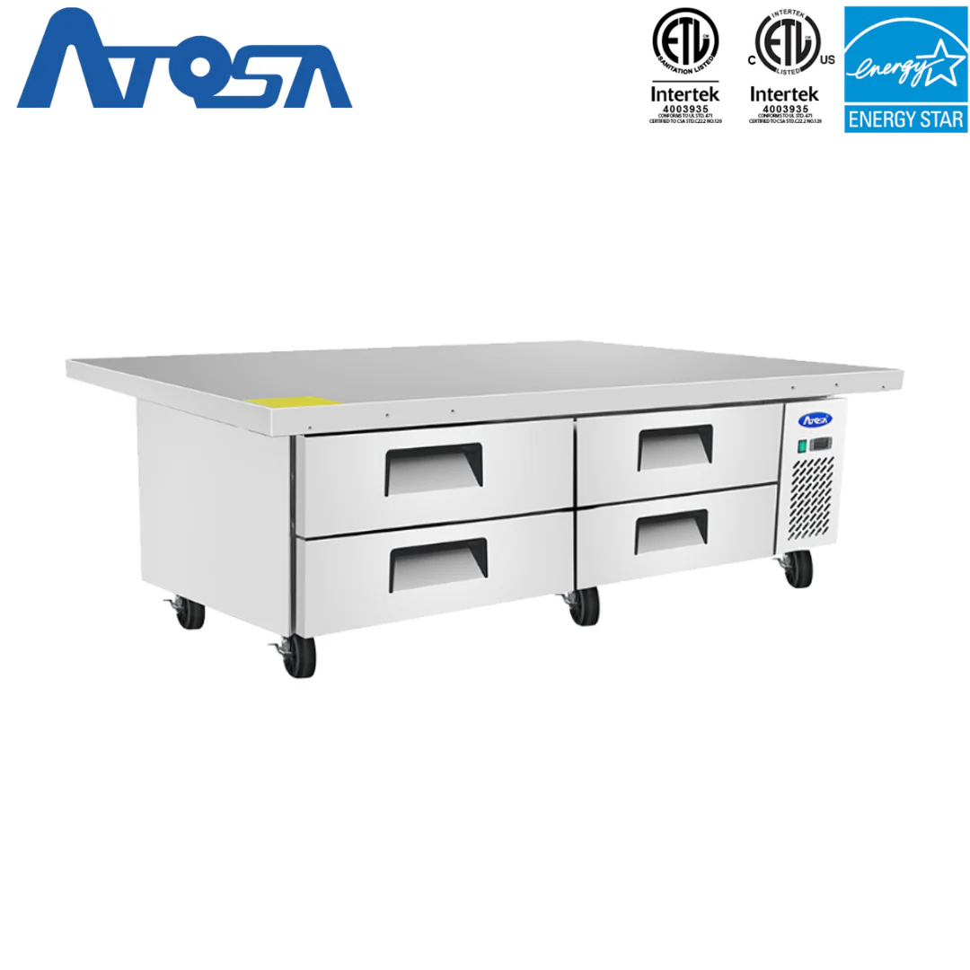 (PP) Base de Chef Refrigerada 76"/193cm 4 Gaveteros en Acero Inoxidable Atosa MGF8454GR - Image 3