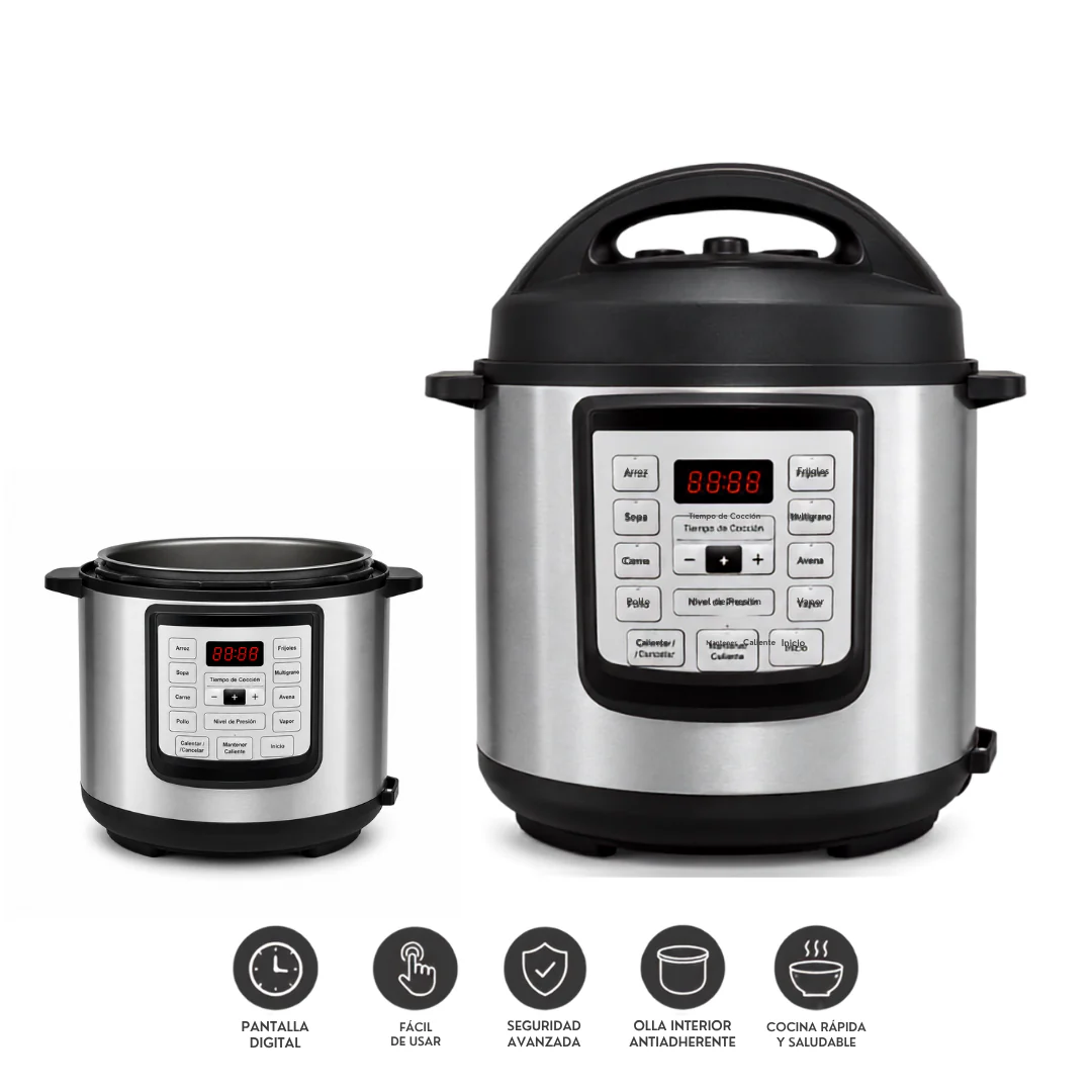 Olla de Presión Digital BLACK+DECKER PR100SD de 6 Litros | Olla Eléctrica Multifuncional Programable - Image 5