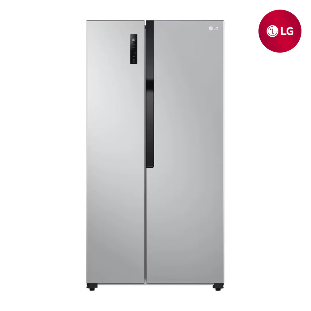 Refrigeradora Side by Side 18p3 Inverter Pantalla LED Táctil Platinum Silver LG GS51BPP