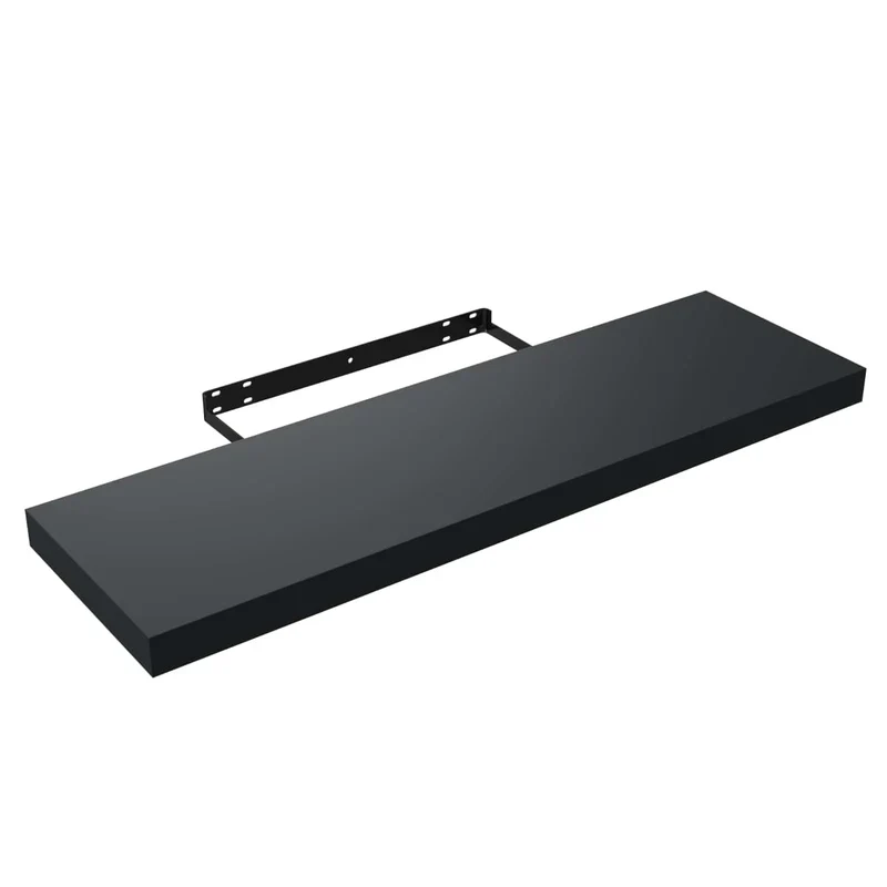 Repisas De Pared 80 Cm Largo X 23.5 Cm Ancho X 38 Mm Espesor (1 1/2") Color Negro ADR-3276007203080