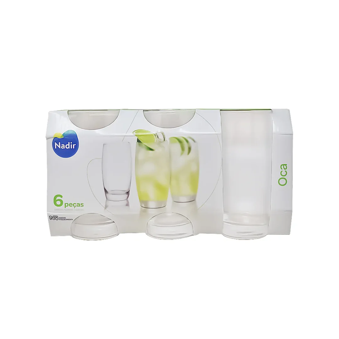 Set 6 Vasos de Vidrio Oca 400ml/13oz Nadir 76290200771876 - Image 2