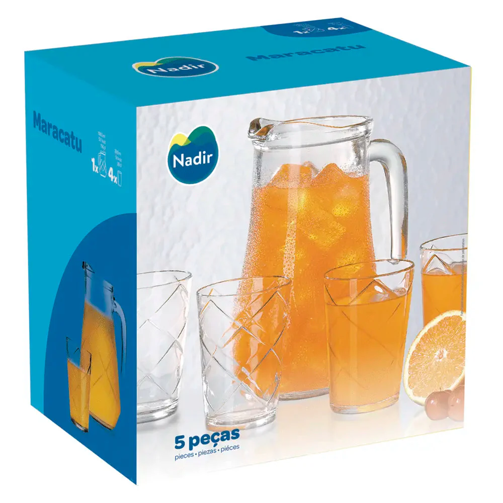 Set de Jarra 1/2oz + 4 Vasos 9oz de Vidrio Nadir 13180200785733 - Image 3