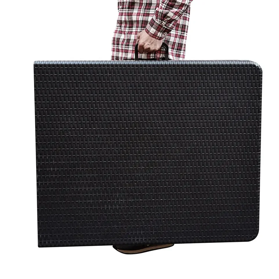 Mesa Plástica Plegable Negro 180x70x74cm 6 Pies UNT-0029 - Image 2