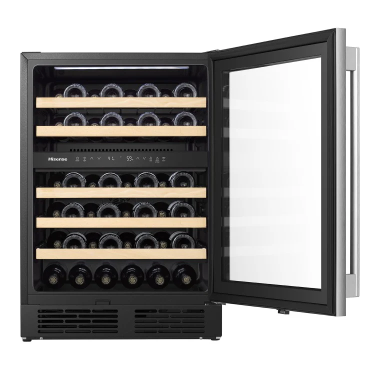 Vinera Enfriador de Vinos 5.4p3 46 Botellas Empotrable o de Piso de Acero Inoxidable Dual Zone con WiFi Hisense HWD046N6SS - Image 6