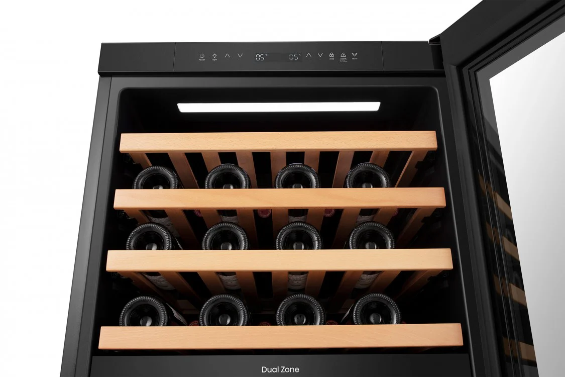 Vinera Enfriador de Vinos 8.5p3 76 Botellas Empotrable o de Piso Dual Zone con WiFi Hisense HWD076N3ASD - Image 11