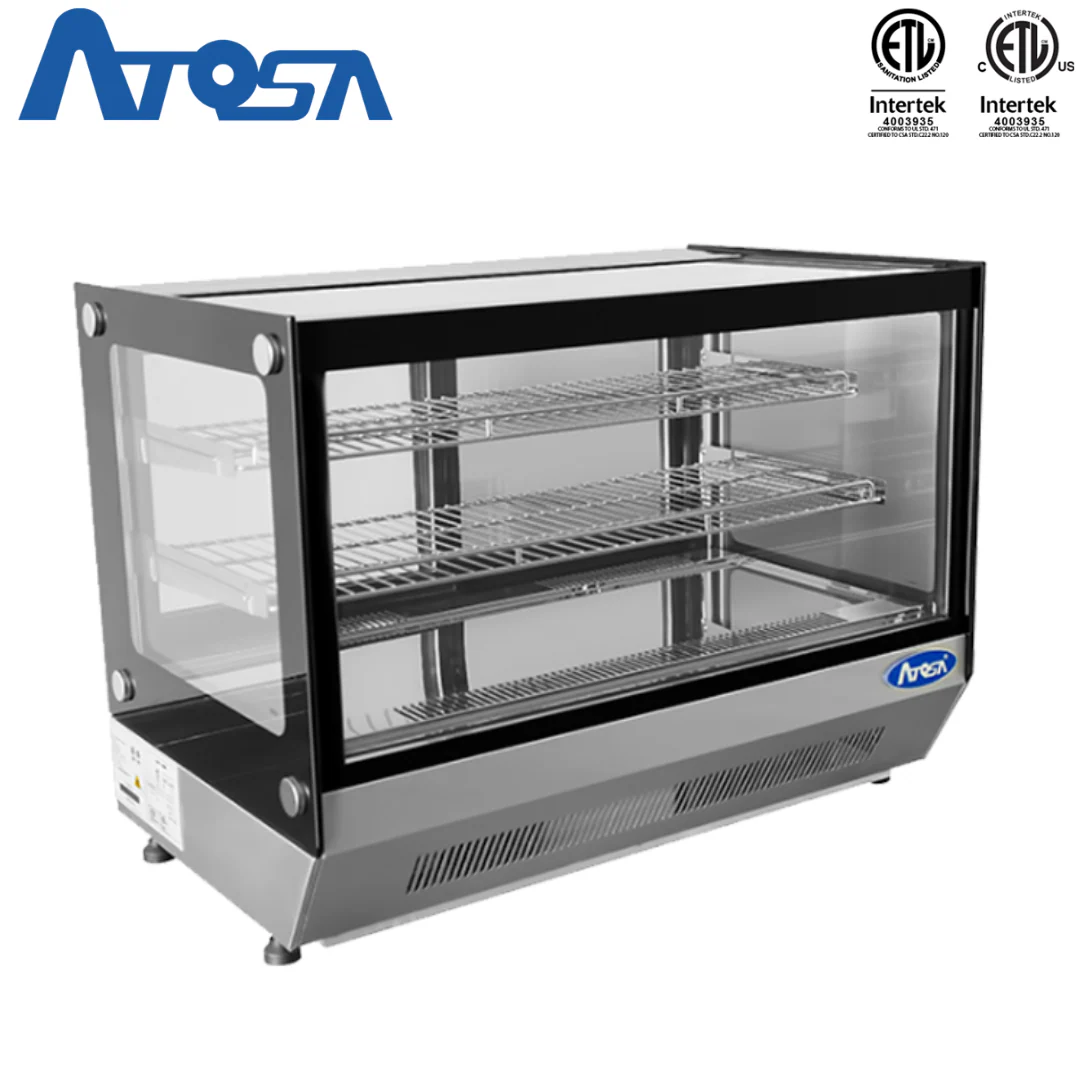 Vitrina Refrigerada Cuadrada de Dulce para Encimera 5.6p3 90x56x66cm Atosa CRDS-56 - Image 2